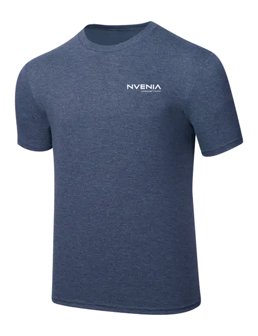 Simply Soft Navy Frost 4.5oz  Poly/Combed Ring Spun Cotton T-Shirt w/nVenia Logo