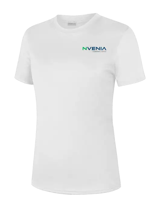  Womens White PosiCharge Competitor Tee w/nVenia Logo