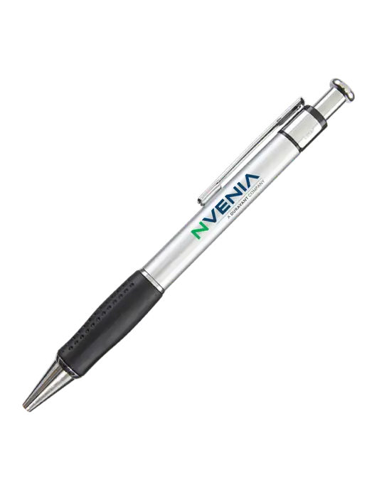 Malta Silver Pen - Black Ink w/nVenia Logo