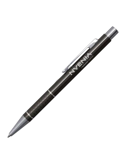St George Gunmetal Pen - Blue Ink w/nVenia Logo