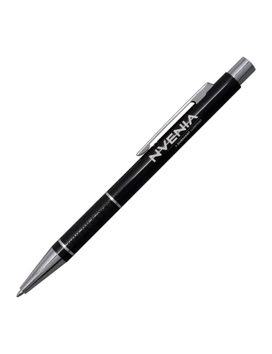 St George Black Pen - Blue Ink w/nVenia Logo
