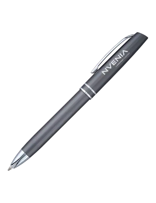 Gunmetal Anguilla Black Ink Pen w/nVenia Logo