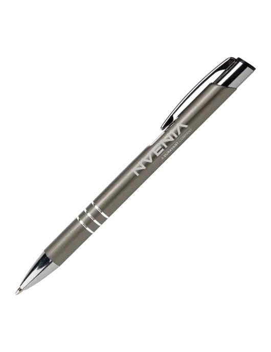 Laurent Gunmetal Pen - Black Ink w/nVenia Logo