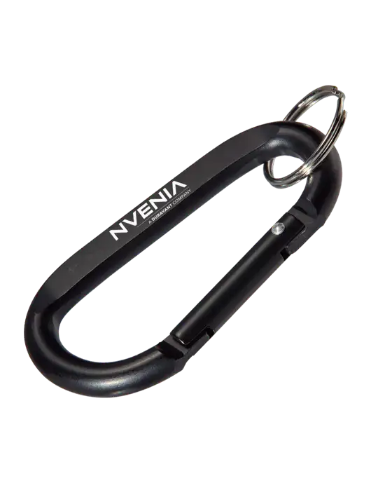Black Carabiner & Key Ring w/nVenia Logo