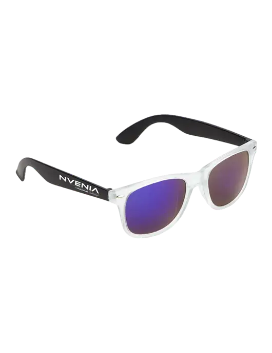 Key West Black Mirrored Sunglasses w/nVenia Logo