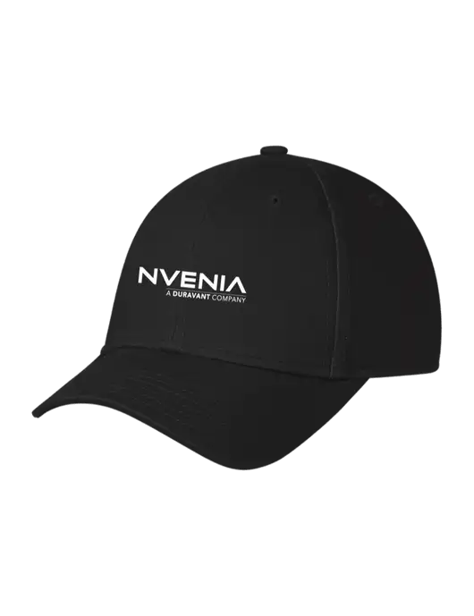 Black Structured Cap Hook & Loop w/nVenia Logo