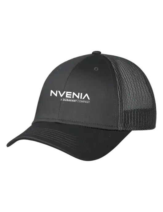 Charcoal Mesh Trucker Cap Snap Back w/nVenia Logo