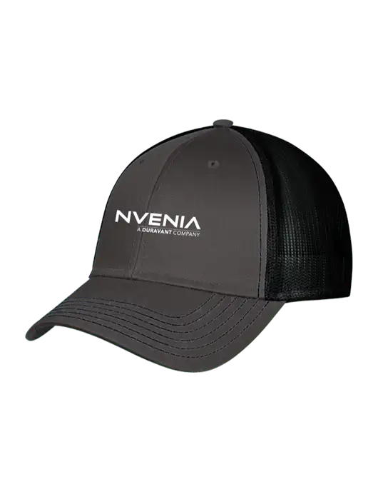 Charcoal & Black Mesh Trucker Cap Snap Back w/nVenia Logo