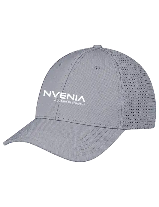 Grey Performance Stretchable Cap Hook & Loop w/nVenia Logo