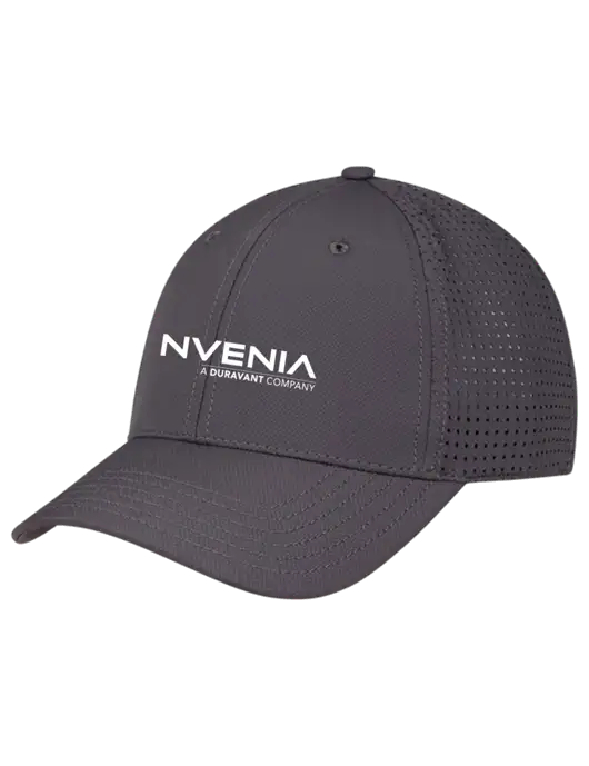 Charcoal Performance Stretchable Cap Hook & Loop w/nVenia Logo