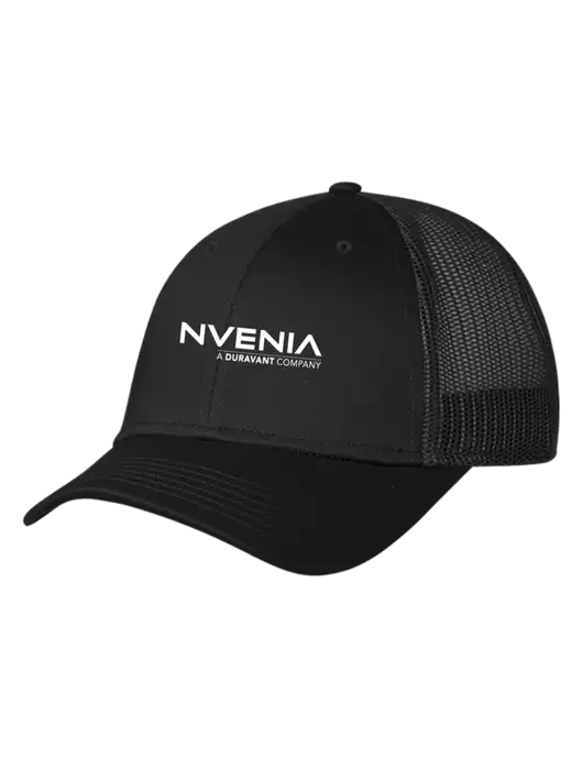 Black Mesh Trucker Cap Snap Back w/nVenia Logo