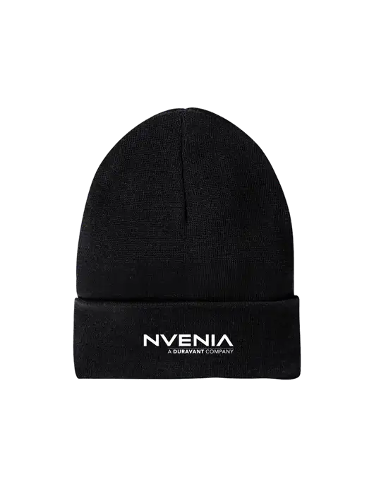 Recycled Black Beanie w/nVenia Logo