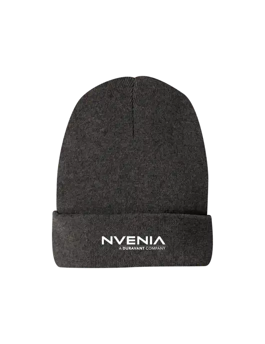 Recycled Charcoal Heather Beanie w/nVenia Logo