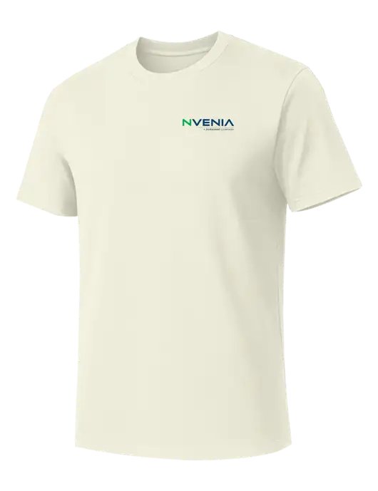 Allmade White Sand Organic Cotton Tee w/nVenia Logo