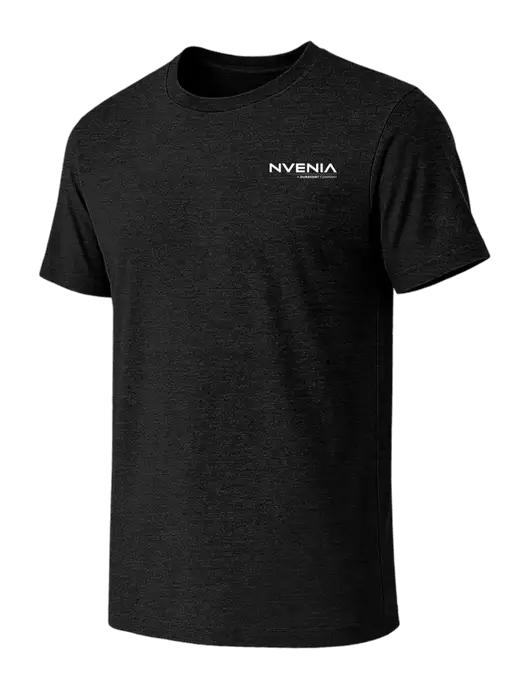 BELLA+CANVAS Black Heather CVC Short Sleeve Tee w/nVenia Logo
