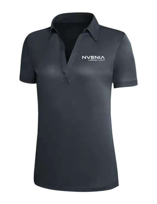 Dark Grey Silk Touch Womens Performance Polo w/nVenia Logo
