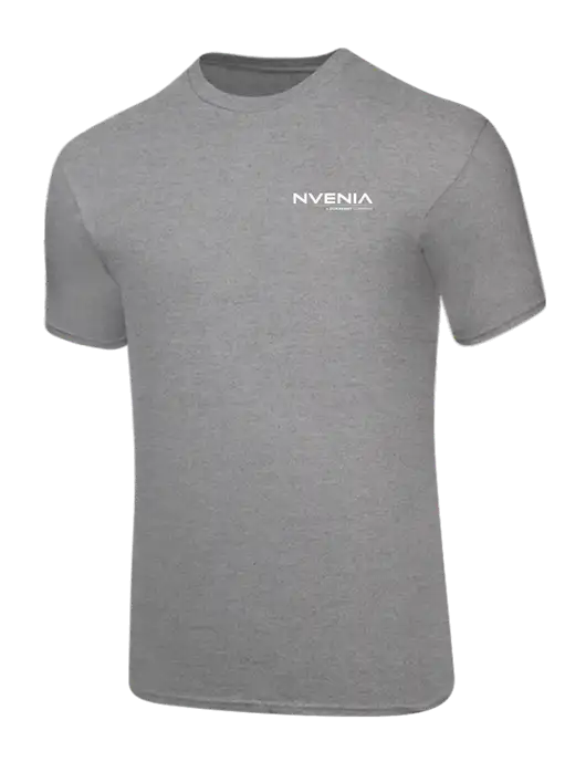 Core Blend Medium Grey Heather T-Shirt w/nVenia Logo