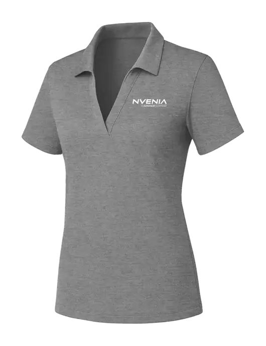 Womens Medium Grey Heather PosiCharge RacerMesh Polo w/nVenia Logo