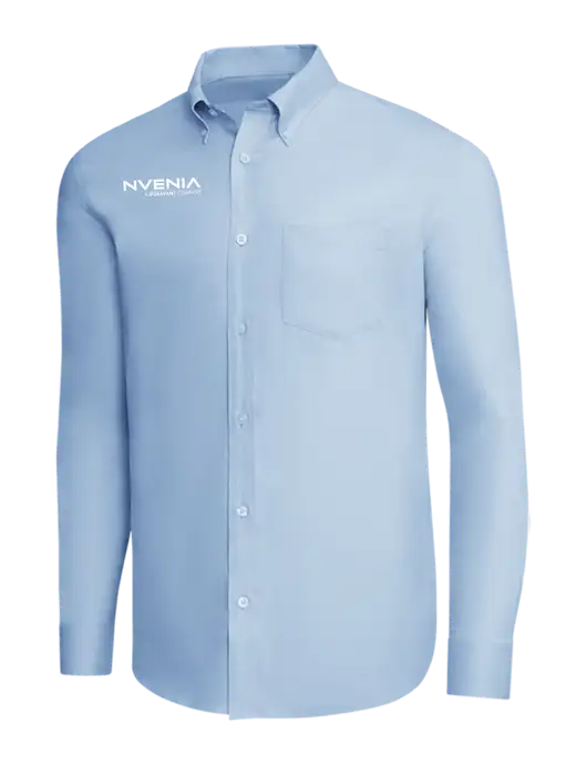 Brooks Brothers Light Blue Wrinkle-Free Stretch Pinpoint Shirt w/nVenia Logo