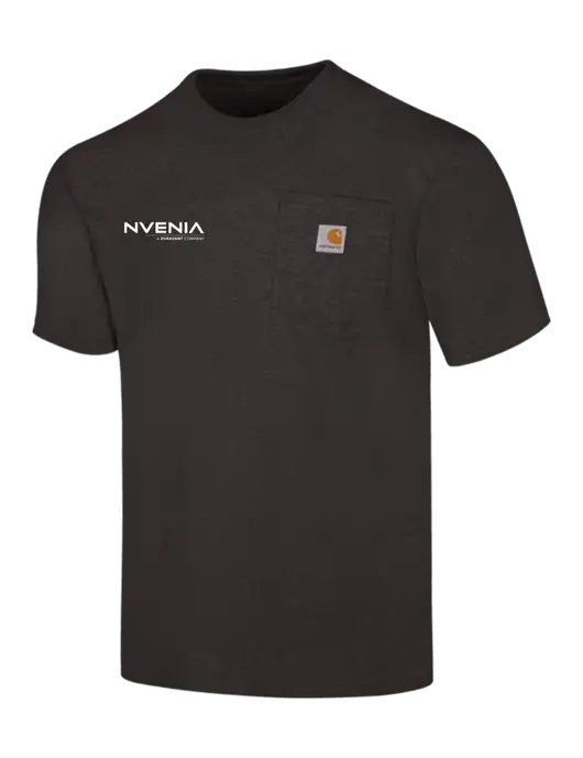 Carhartt Workwear Charcoal Heather Pocket Short Sleeve T-Shirt w/nVenia Logo