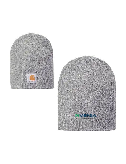 Carhartt Light Grey Heather Acrylic Knit Hat w/nVenia Logo
