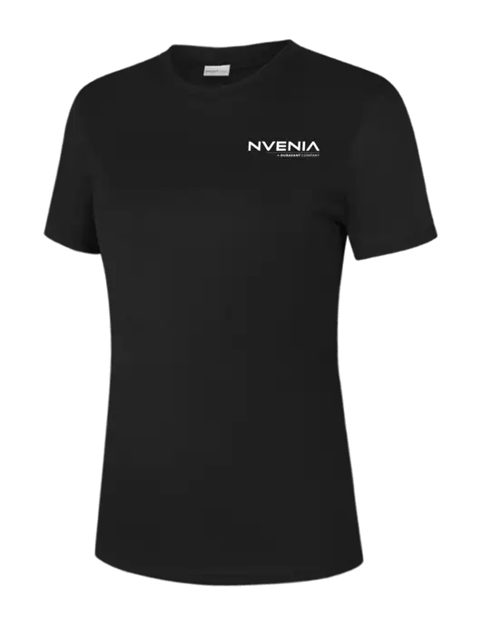  Womens Black PosiCharge Competitor Tee w/nVenia Logo