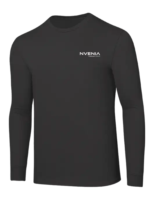 Core Blend Charcoal Grey Long Sleeve Tee w/nVenia Logo