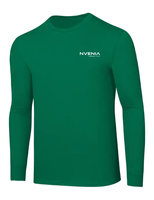 Core Blend Kelly Green Long Sleeve Tee w/nVenia Logo