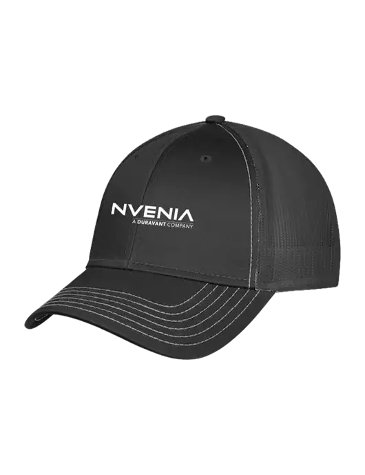 Charcoal Grey Mesh Trucker Cap Snap Back w/nVenia Logo