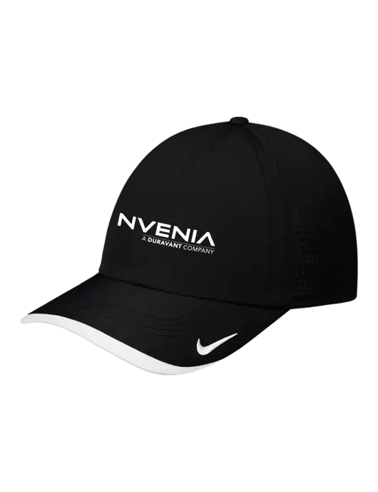 Nike Black/White Dri-FIT Perforated Performance Cap w/nVenia Logo