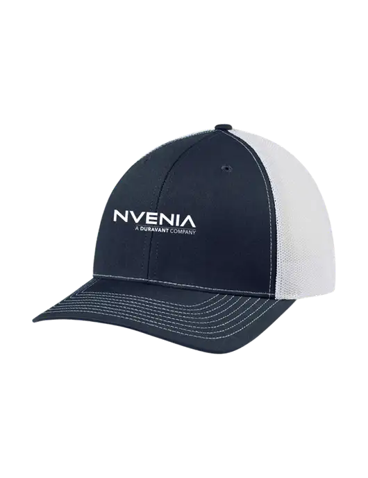Richardson Adjustable Snapback Original 112 Trucker Cap Navy w/White Mesh w/nVenia Logo