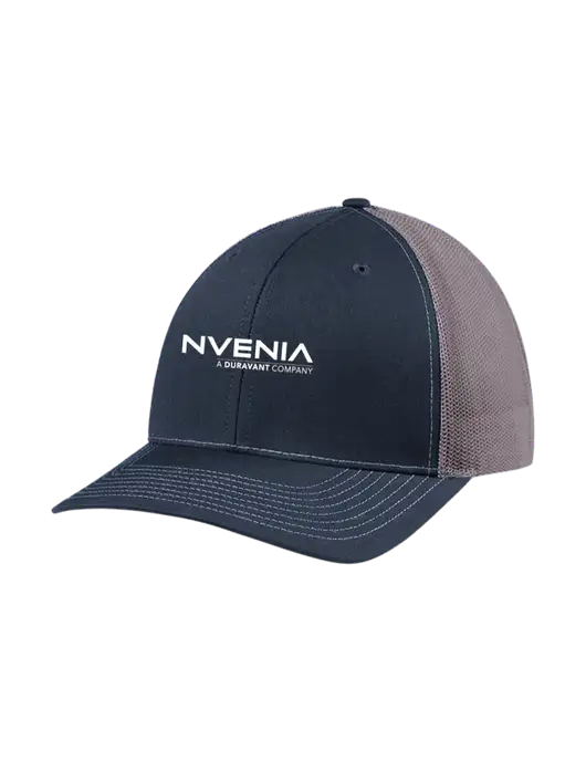 Richardson Adjustable Snapback Original 112 Trucker Cap Navy w/Charcoal Mesh w/nVenia Logo
