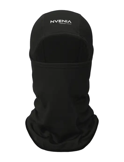 Black CornerStone Smooth Fleece Face Mask w/nVenia Logo
