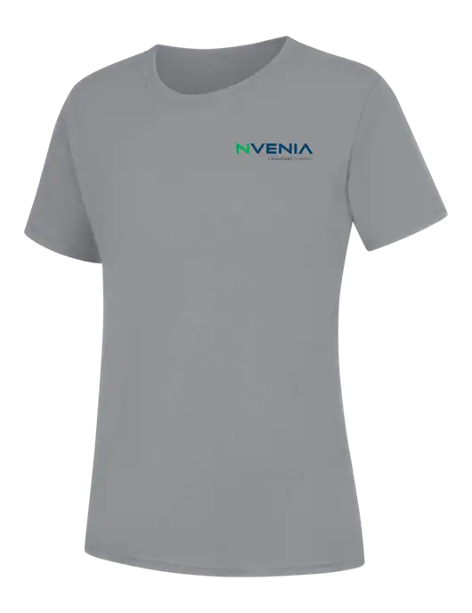 Womens Light Grey Heather Core Blend Tee w/nVenia Logo