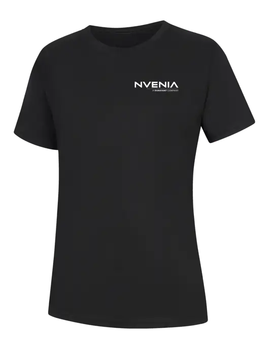 Womens Black Core Blend Tee w/nVenia Logo