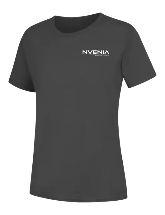Womens Charcoal Core Blend Tee w/nVenia Logo