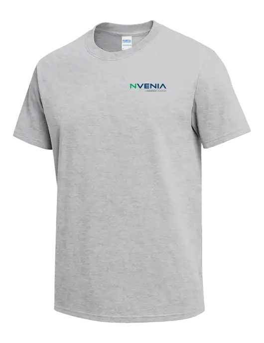 Light Grey Heather Heavyweight 6.1 oz T-Shirt w/nVenia Logo