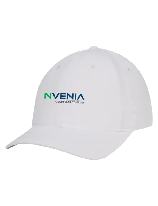 White Nylon Twill Performance Cap w/nVenia Logo