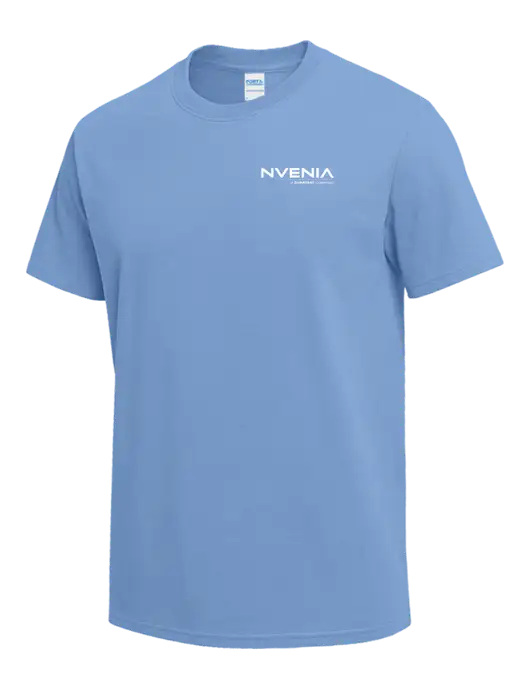 Light Blue Heavyweight 6.1 oz T-Shirt w/nVenia Logo