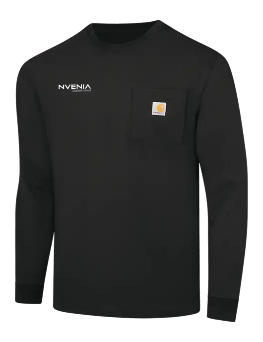 Carhartt Black Workwear Pocket Long Sleeve T-Shirt w/nVenia Logo