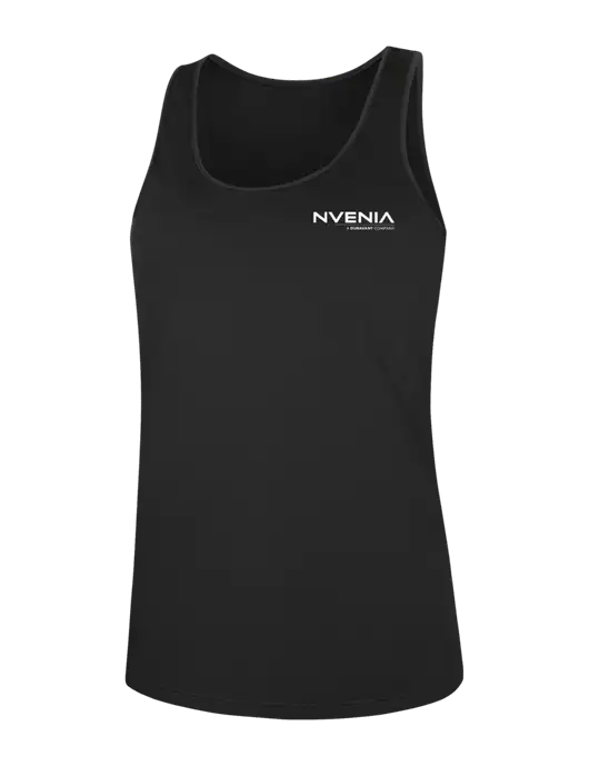 Womens Black PosiCharge Competitor Racerback Tank w/nVenia Logo