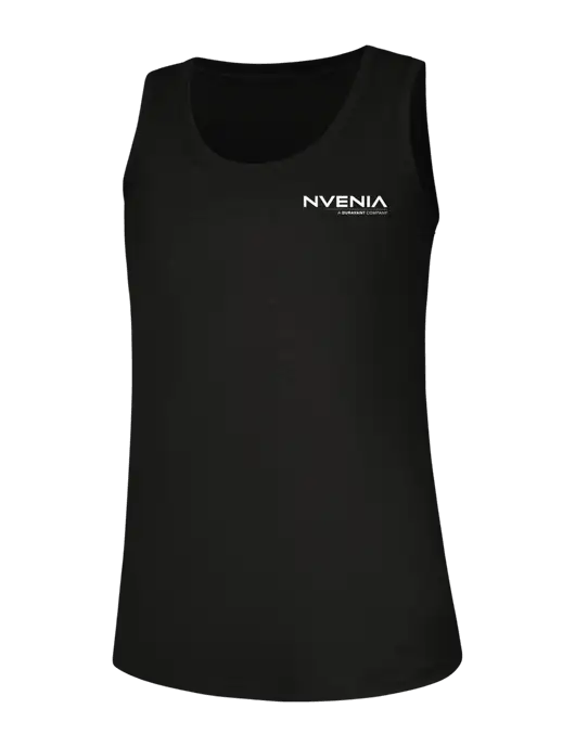 Womens Black Perfect Tri Racerback Tank w/nVenia Logo