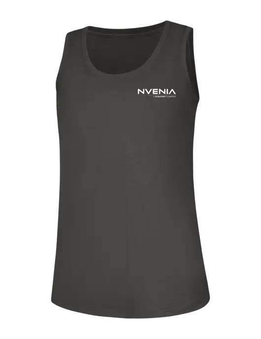 Womens Dark Grey Heather Perfect Tri Racerback Tank w/nVenia Logo