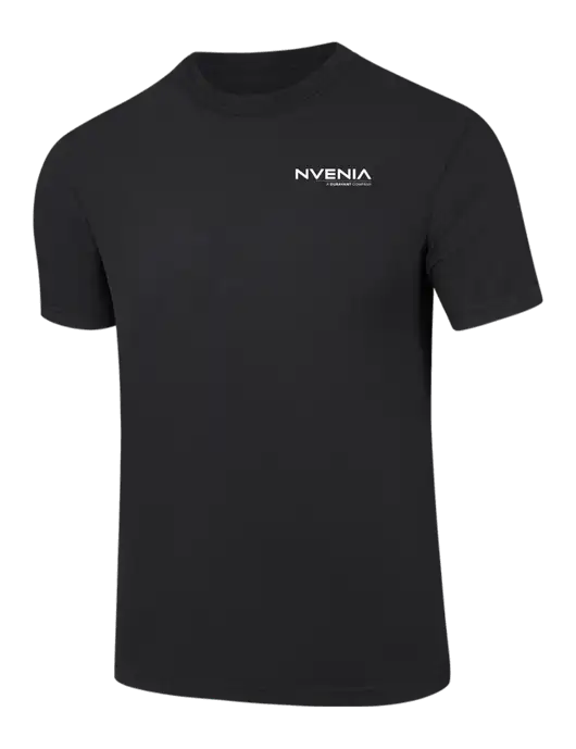 Comfort Colors 6.1 oz Black Heavyweight Ring Spun T-Shirt w/nVenia Logo