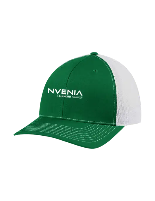 Richardson Adjustable Snapback Original 112 Trucker Cap Kelly w/White Mesh w/nVenia Logo