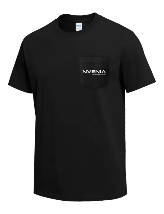 Black Heavyweight 6.1 oz Pocket T-Shirt w/nVenia Logo