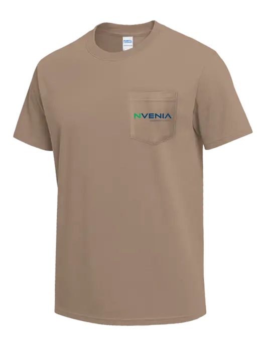 Dark Tan Heavyweight 6.1 oz Pocket T-Shirt w/nVenia Logo
