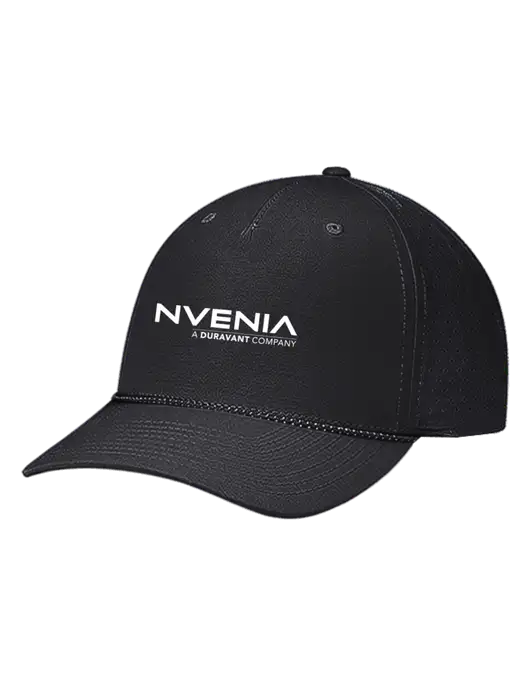 Richardson Laser Perf Performance Black/Black-Grey Rope Cap w/nVenia Logo