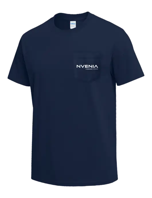 Navy Heavyweight 6.1 oz Pocket T-Shirt w/nVenia Logo