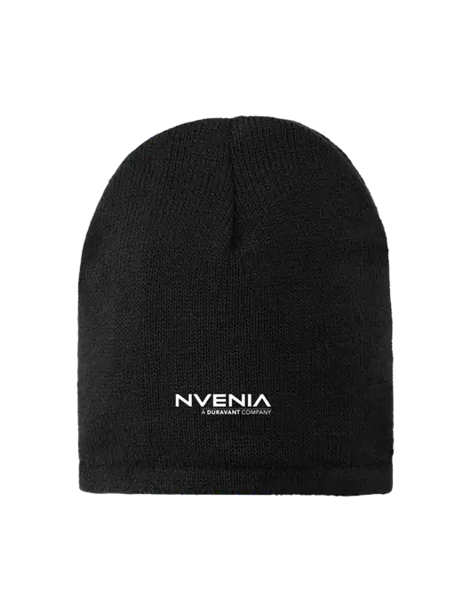 Black Fleece-Lined Beanie Cap w/nVenia Logo